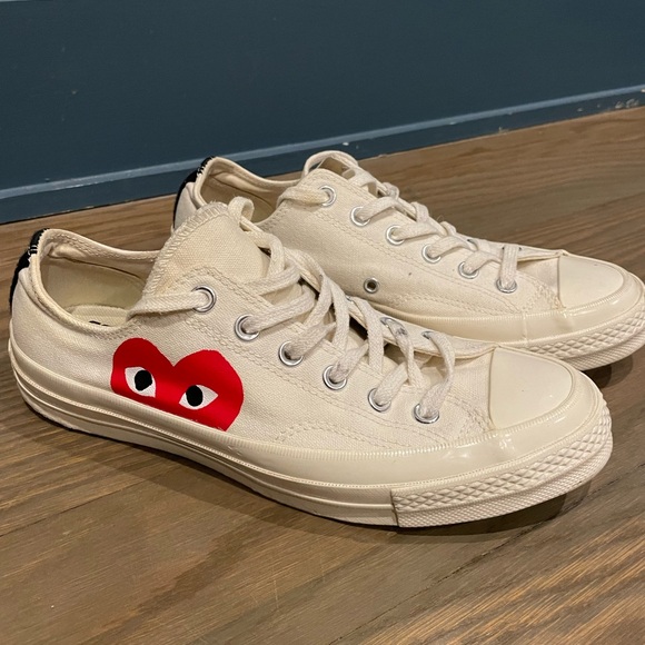 Comme des Garcons PLAY Other - Comme des Garcons xConverse  Cream Sneakers